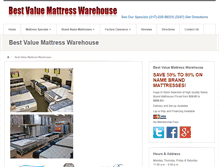 Tablet Screenshot of bestvaluemattress.com